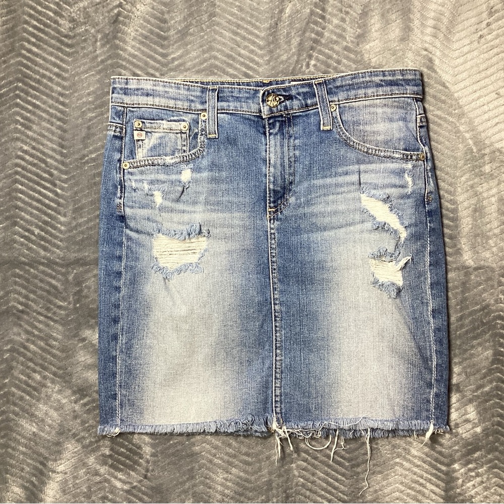 Adriano Goldschmied‎ The Erin Denim Jean Skirt Distressed 28R